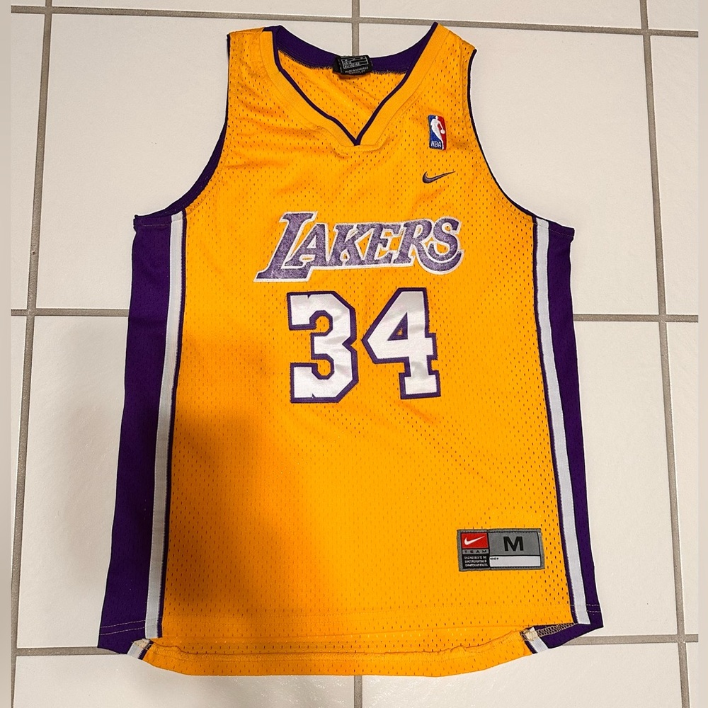 Los Angeles Lakers Shaquille O'Neal Nike NBA Basketball Jersey M Shaq SWINGMAN
